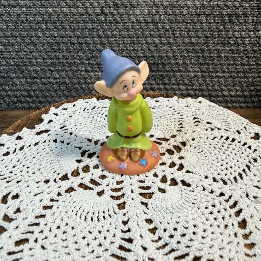 Disney Grolier Dopey Snow White & 7 Dwarfs Porcelain Ceramic Figurine 2.5